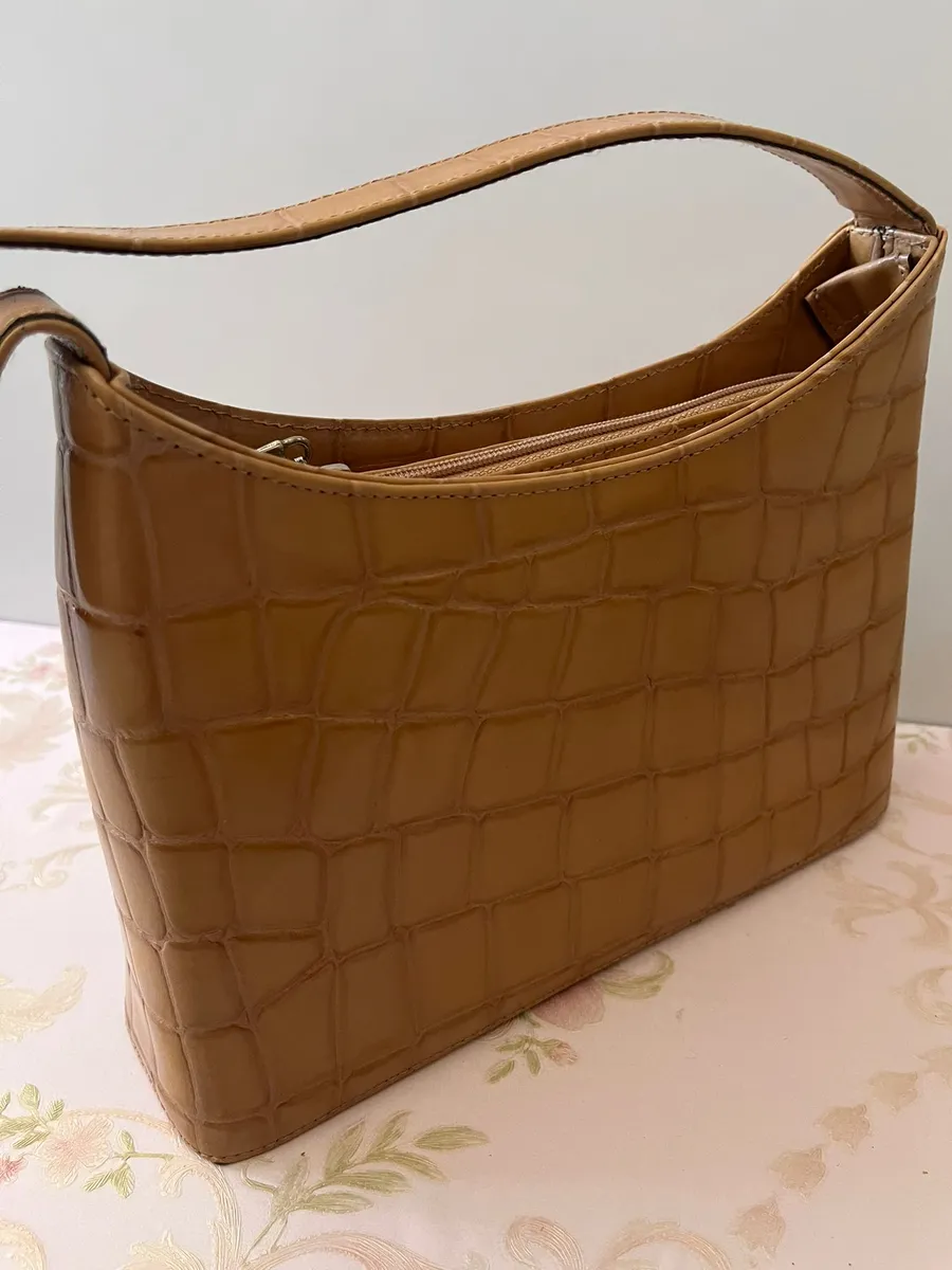 Bolso marron efecto cocodrilo Segunda mano