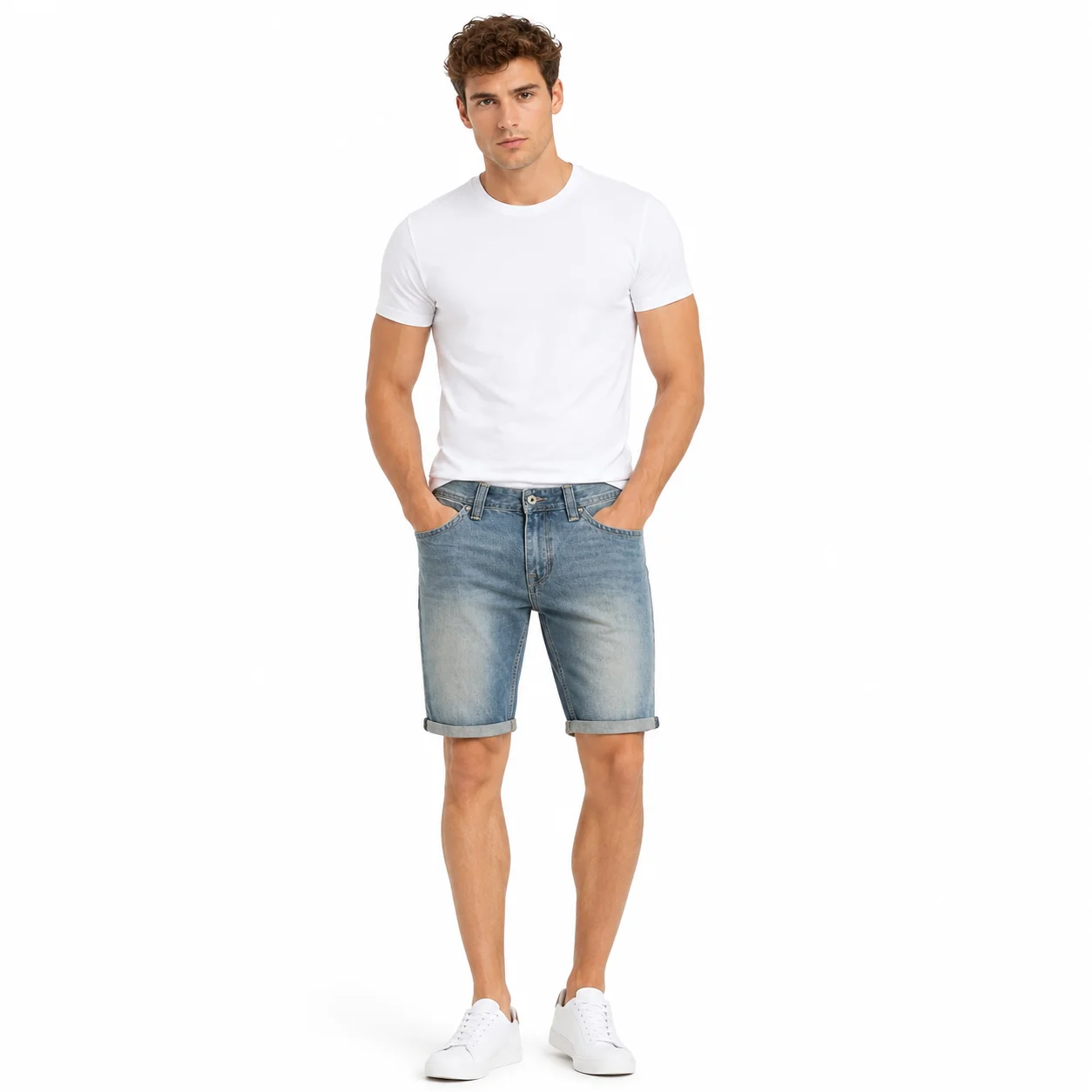 Bermudas vaqueras slim fit de segunda mano