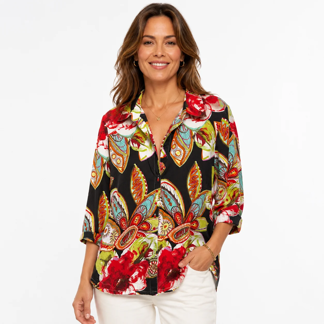 Camisa de flores boho - Segunda mano