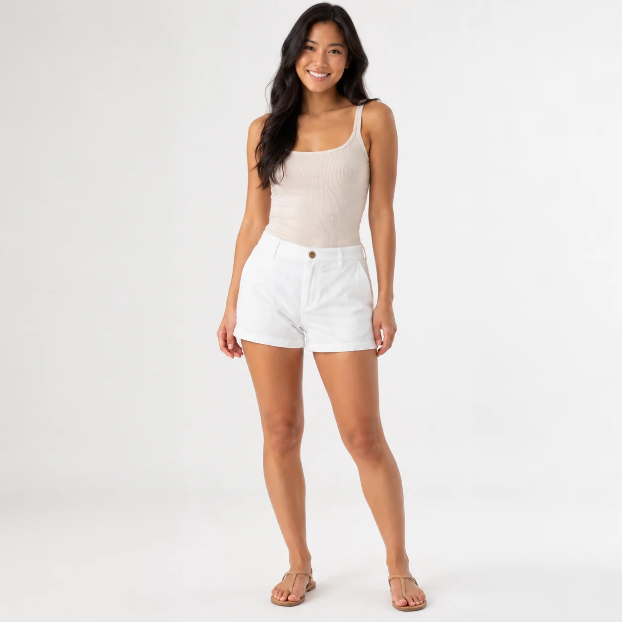 Shorts blancos bordados Tommy Hilfiger