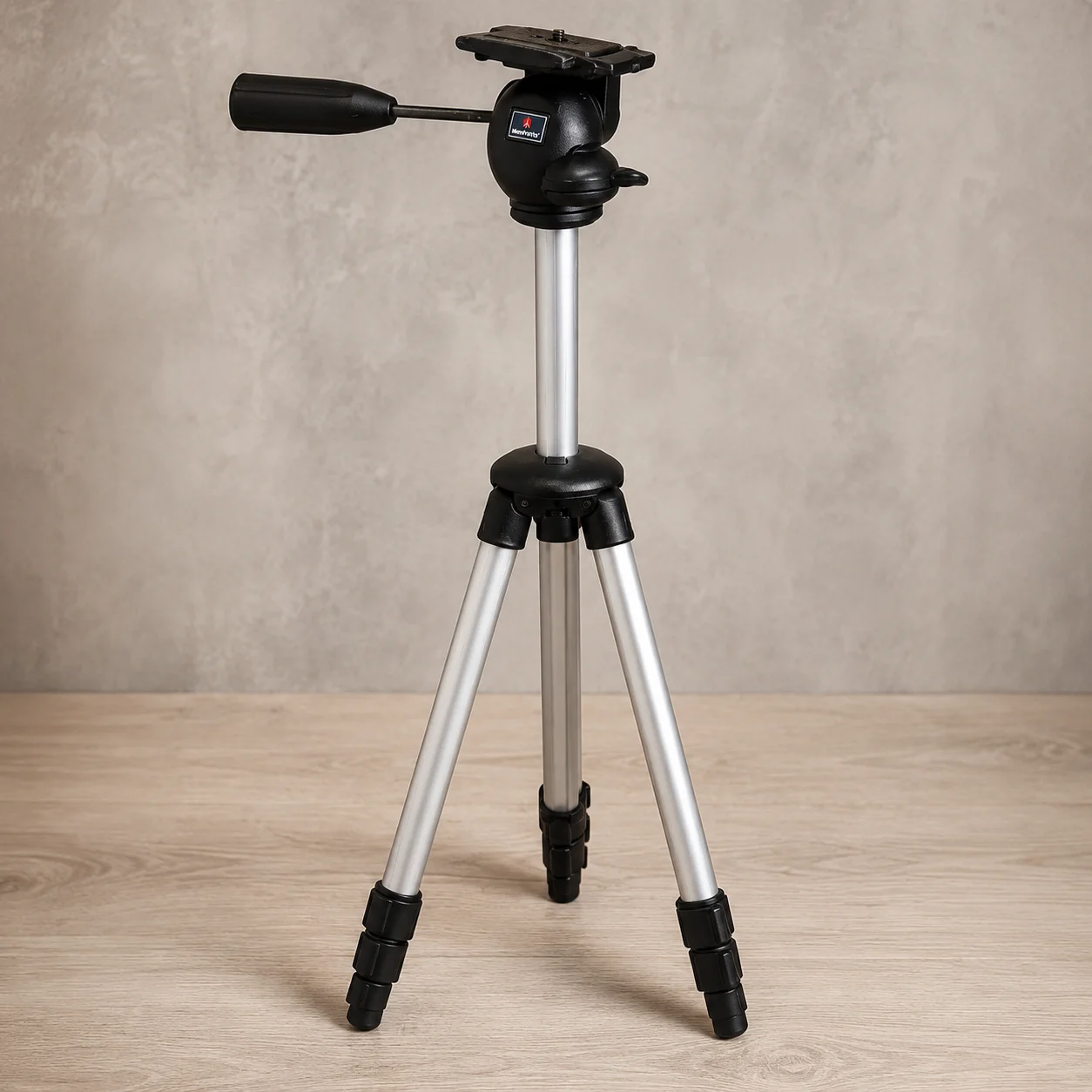 Trípode Manfrotto de aluminio con cabezal y zapata rápida