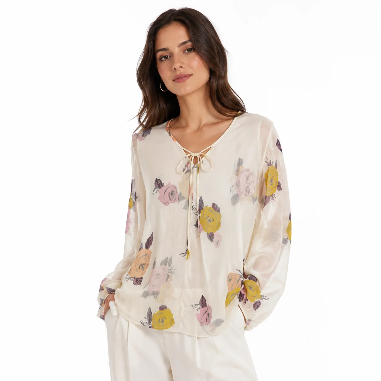 Blusa floral Massimo Dutti