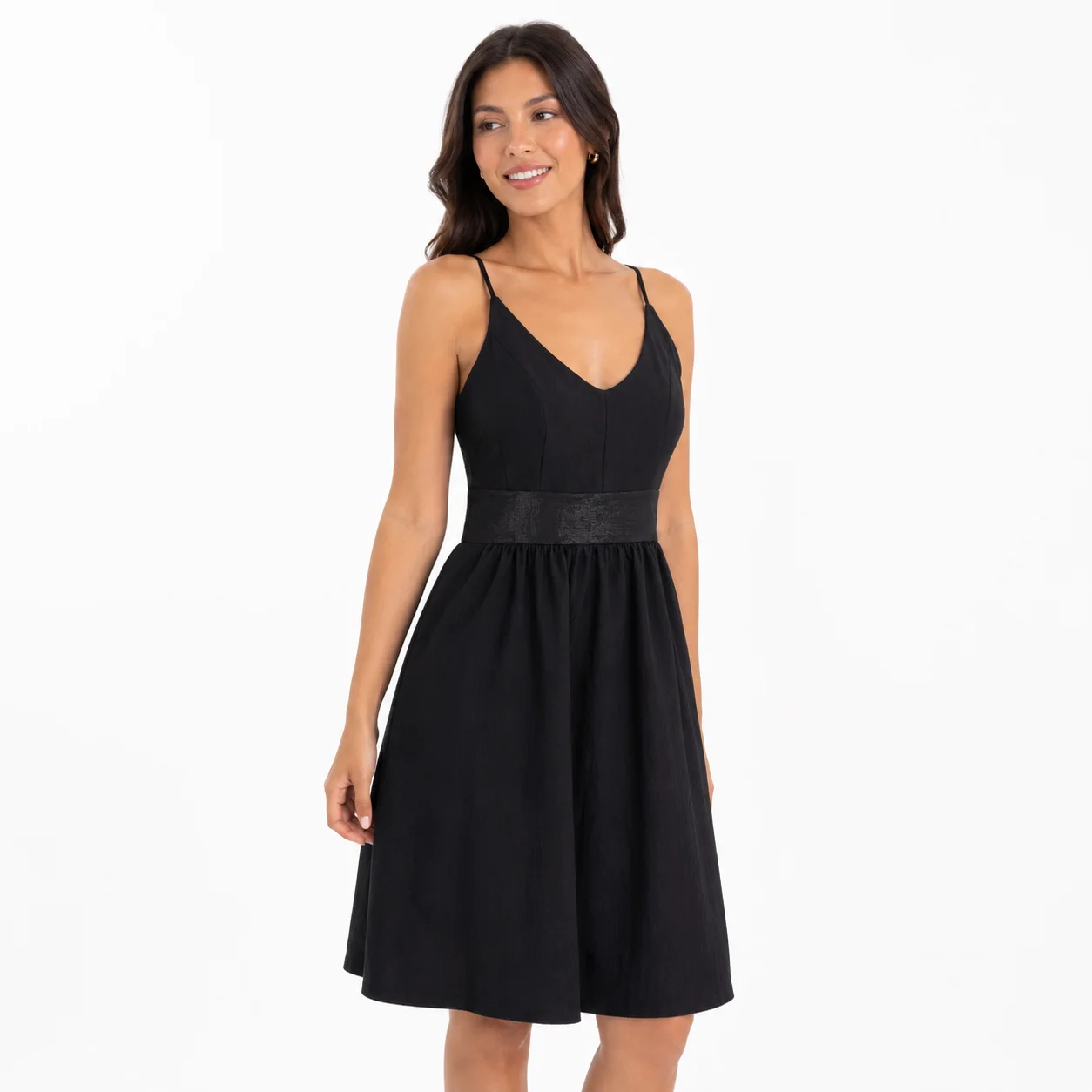 Vestido negro midi