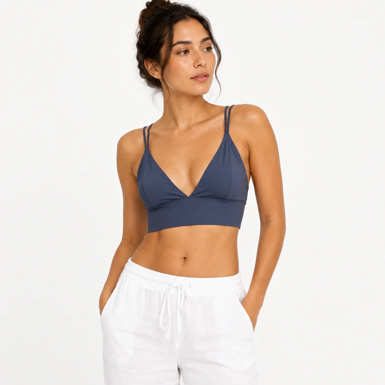 Top lencero azul marino