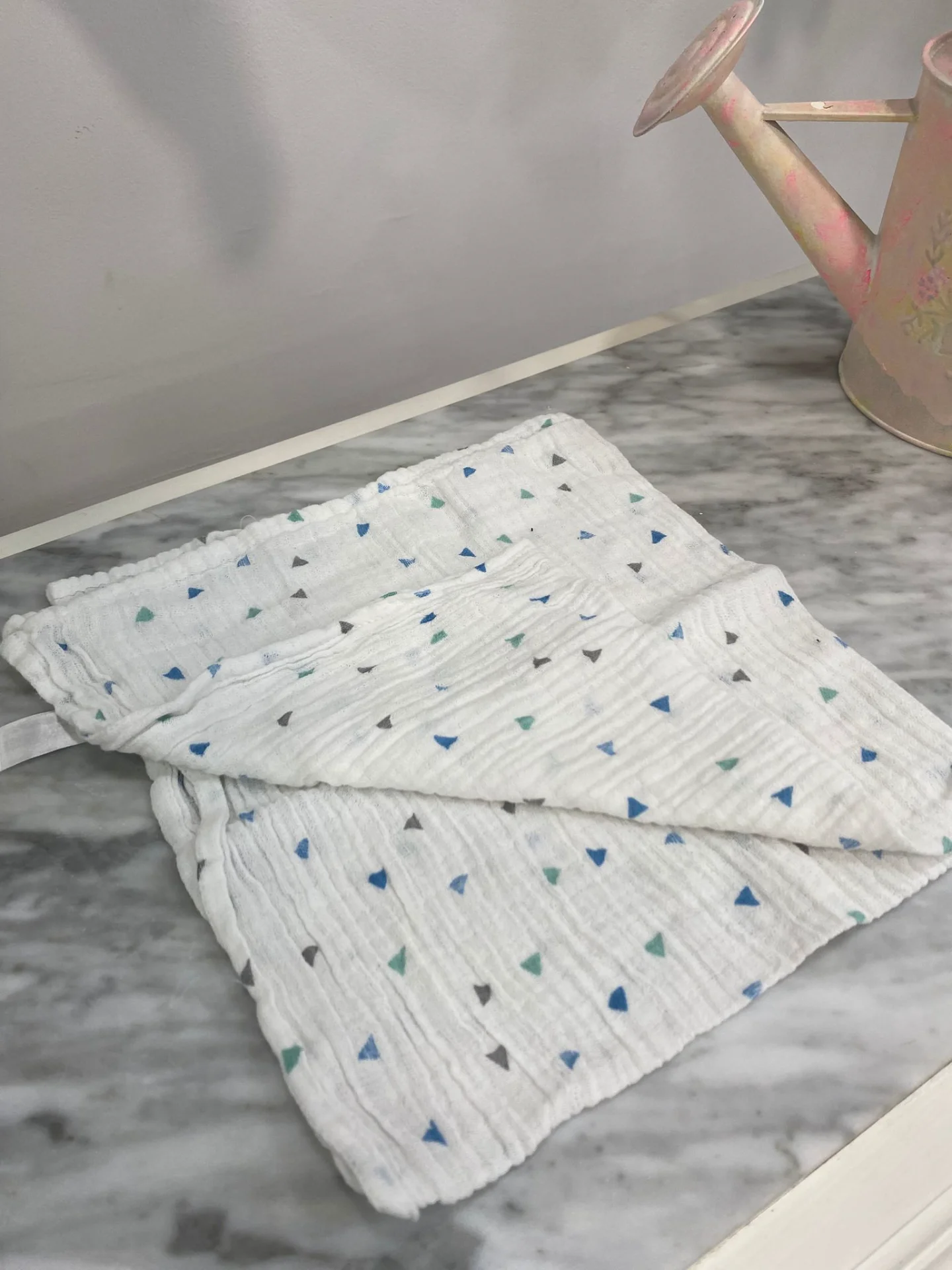 Manta de Muselina para Bebé con Estampado Geométrico