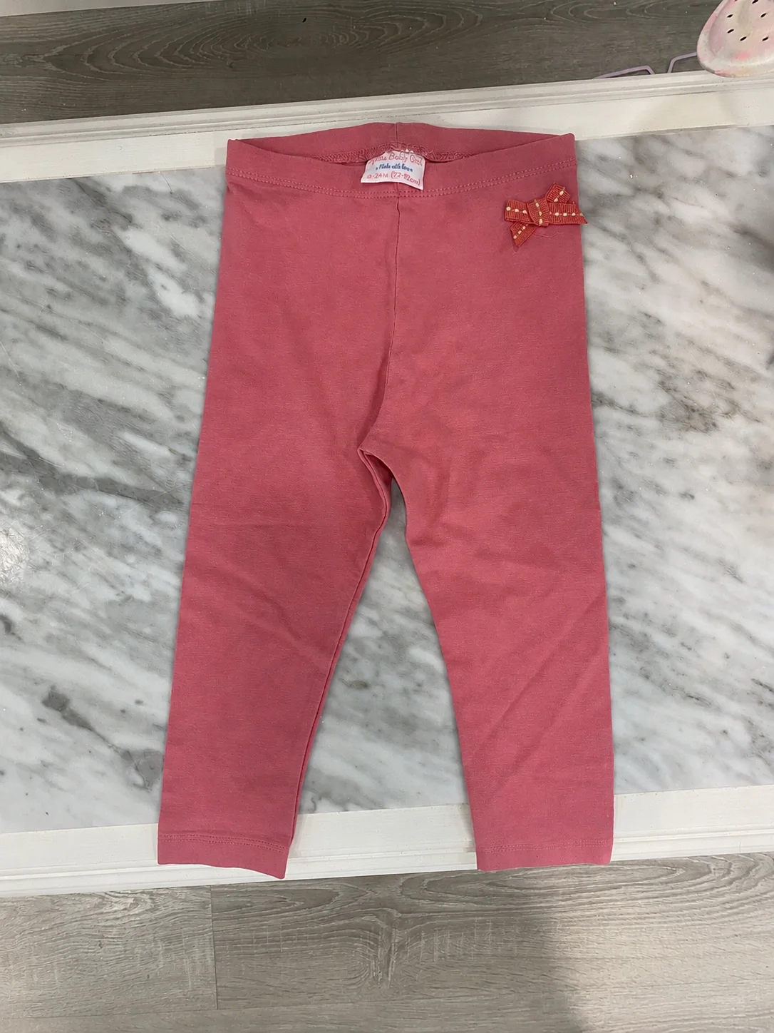 Leggings Rosa para Bebé con Lazo Decorativo