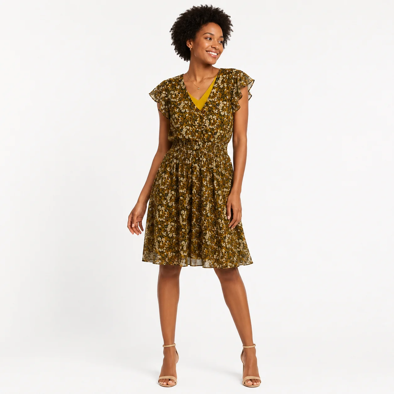 Vestido estampado floral ICHI
