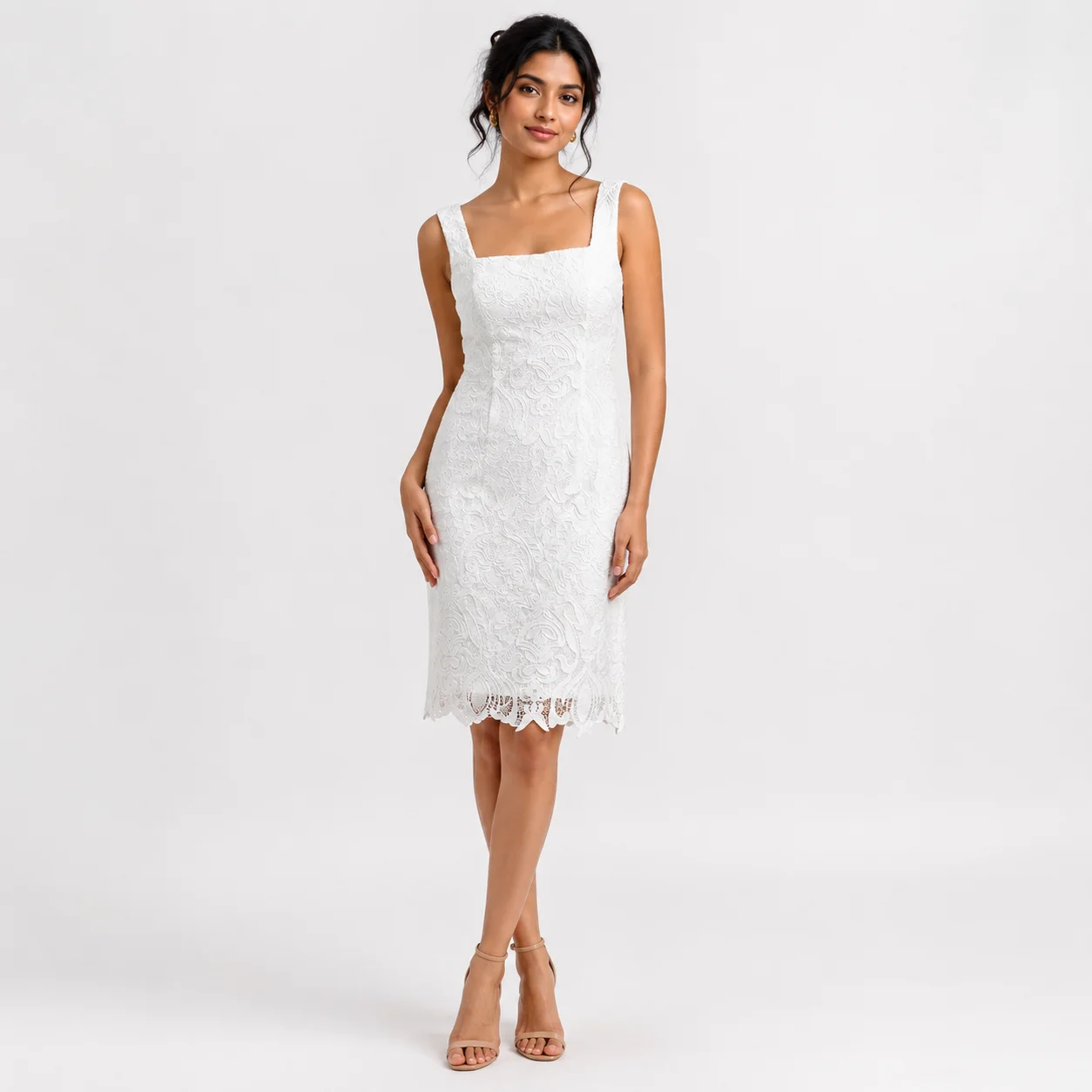 Vestido blanco de encaje