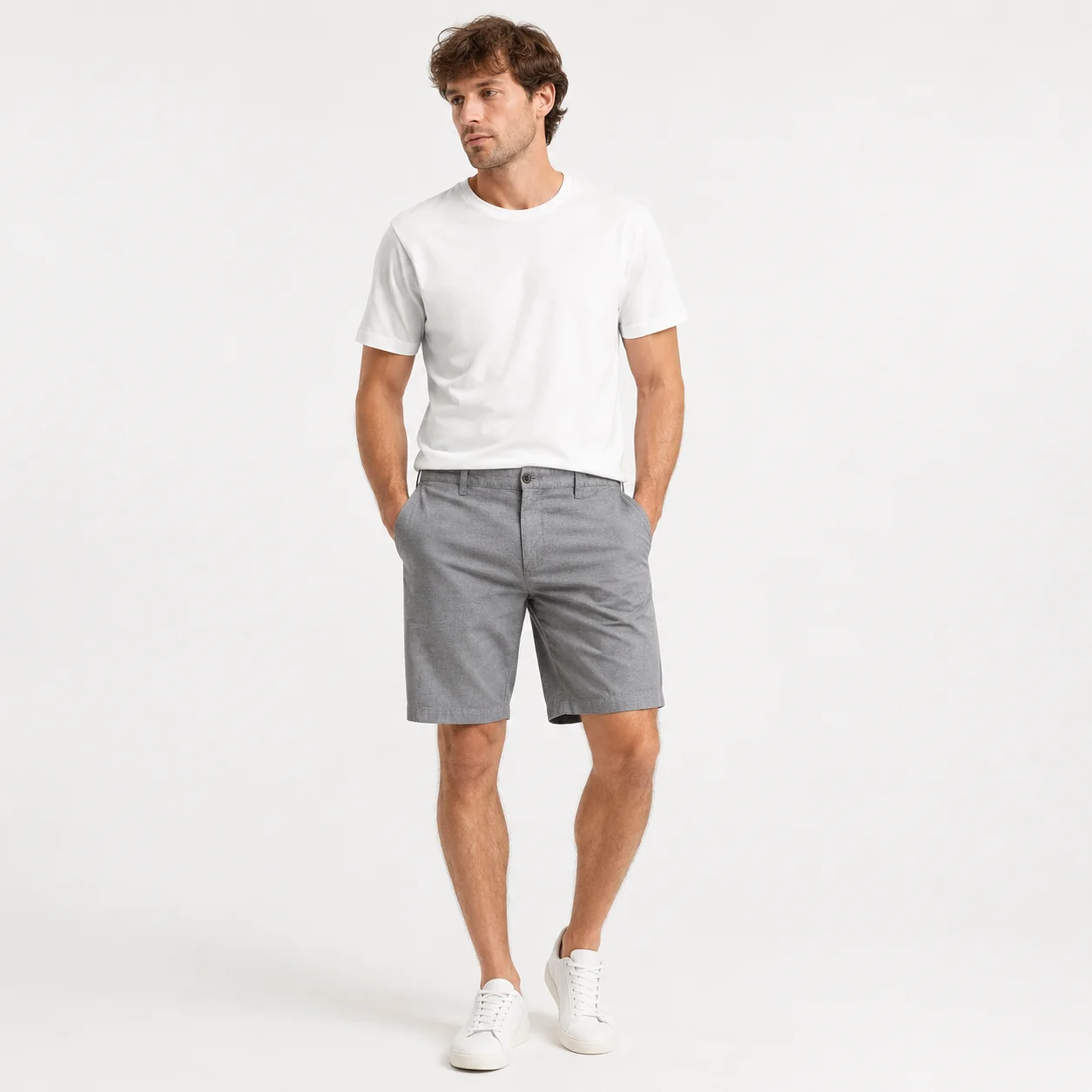 Shorts gris claro de segunda mano