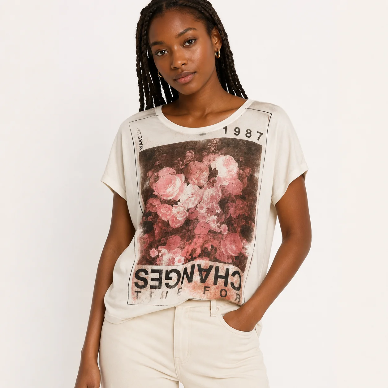 Camiseta MNG estampado