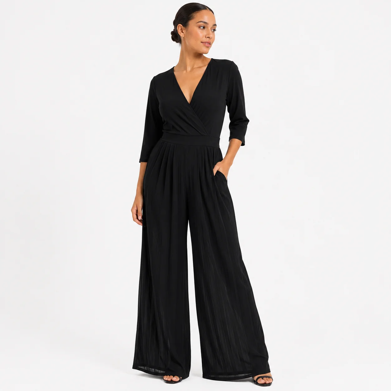 Mono Largo Negro Elegante para Mujer