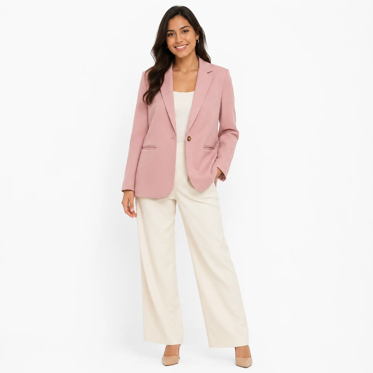 Blazer rosa palo