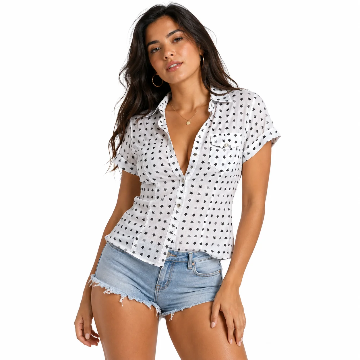 Blusa H&M con estampado de estrellas