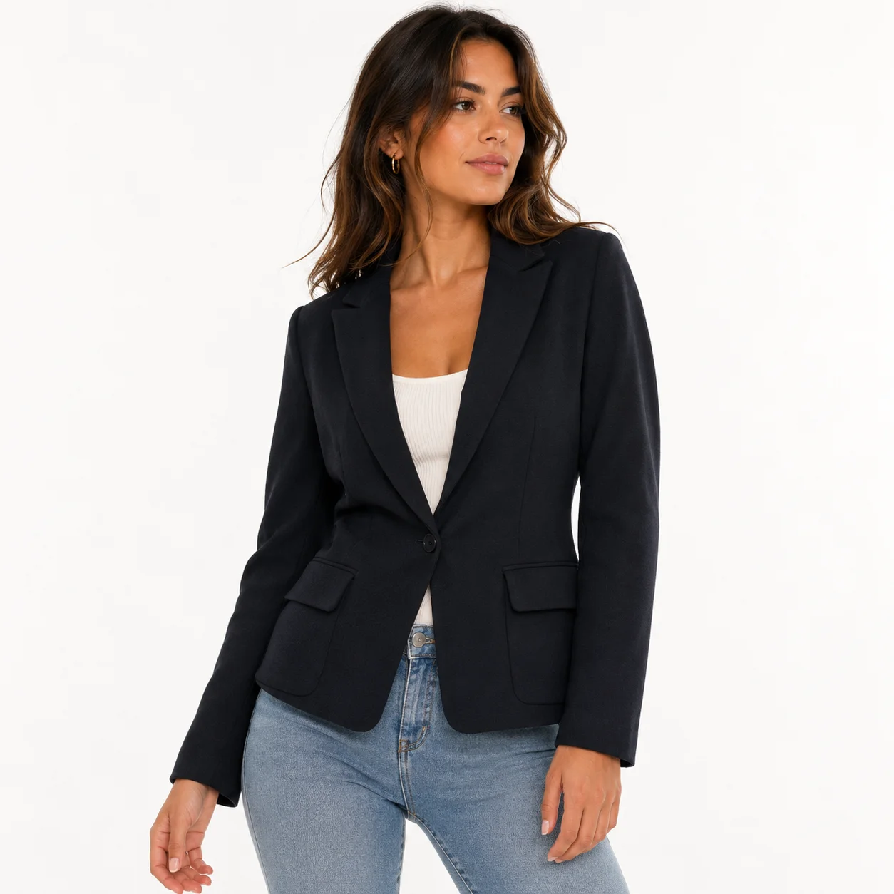 Blazer negro entallado Zara Basic