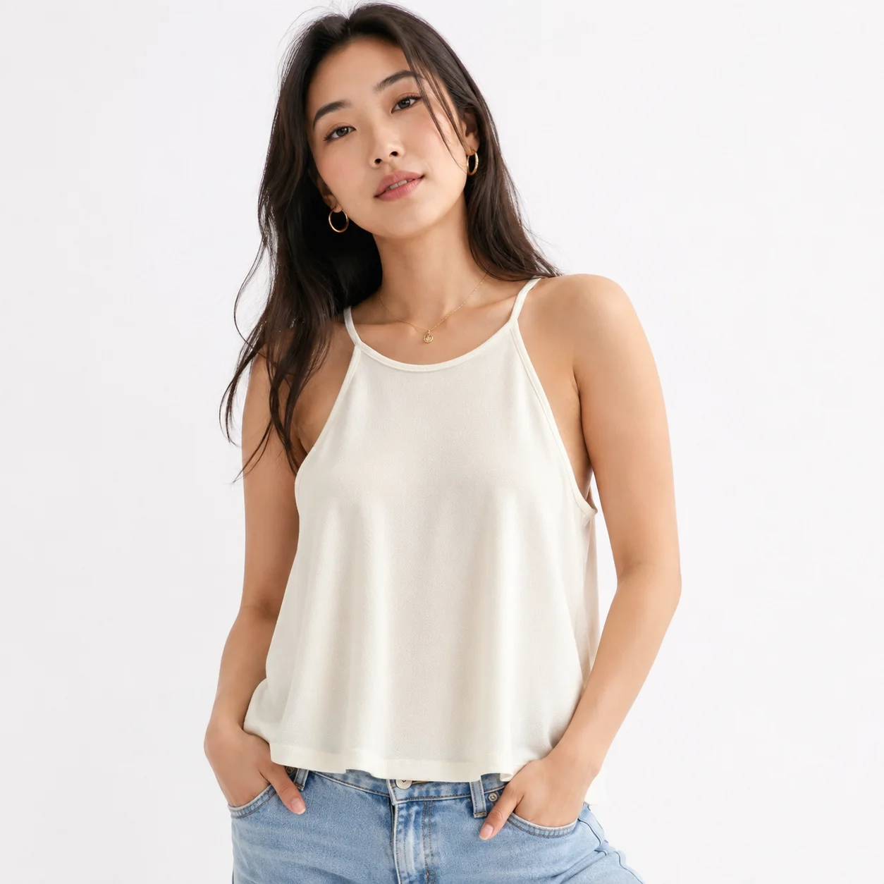 Blusa blanca Zara Trafaluc Segunda mano