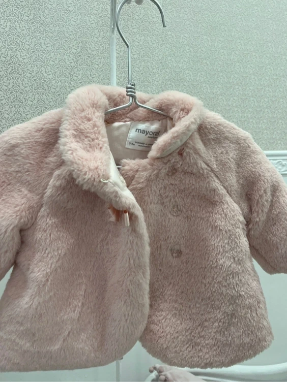 Chaqueta de pelo suave rosa Mayoral