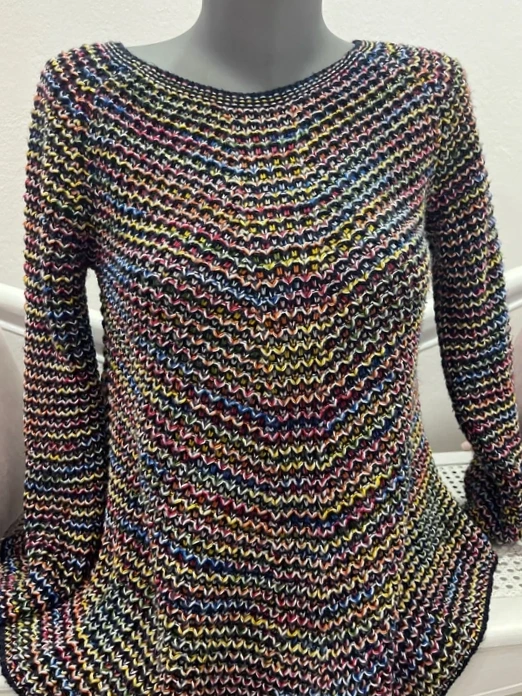 Jersey de punto multicolor con textura