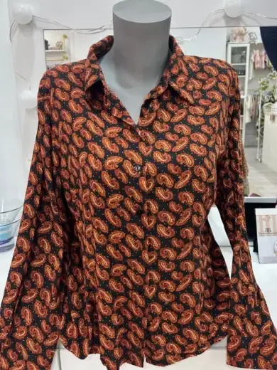 Camisa estampada paisley mujer