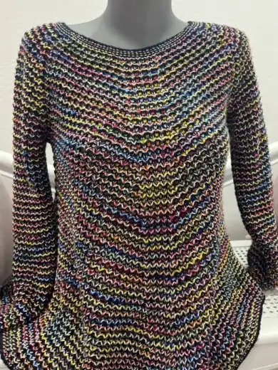 Jersey de punto multicolor con textura