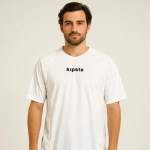 Camiseta deportiva blanca Kipsta con dorsal 8