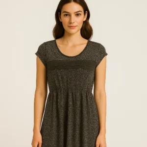 Vestido floral Pull&Bear Negro con Encaje - Talla M