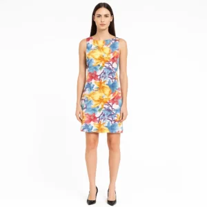 Vestido con estampado floral multicolor