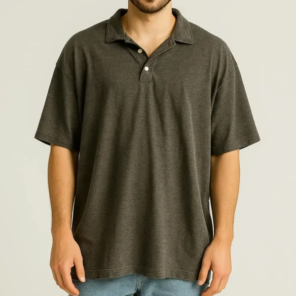 Polo de rayas gris H&M - estilo casual y cómodo
