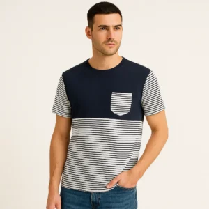 Camiseta Pull&Bear a rayas con bolsillo