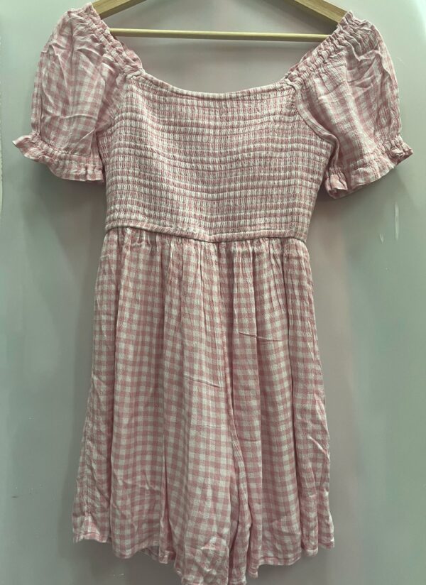Vestido corto de cuadros rosa Hollister | Segunda mano - Imagen 2
