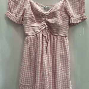 Vestido corto de cuadros rosa Hollister | Segunda mano