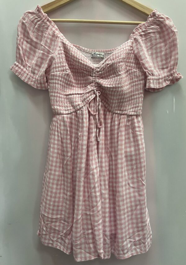 Vestido corto de cuadros rosa Hollister | Segunda mano