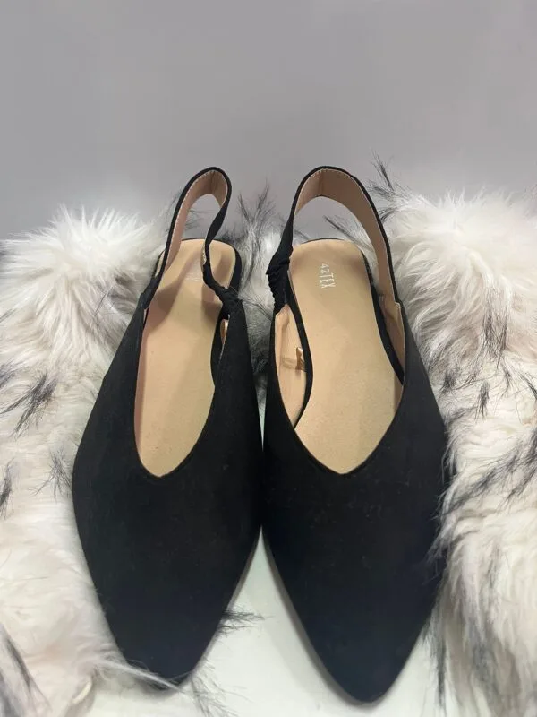 Zapatos Marypaz Plataforma de Ante Negro con Tacón Alto - Imagen 2