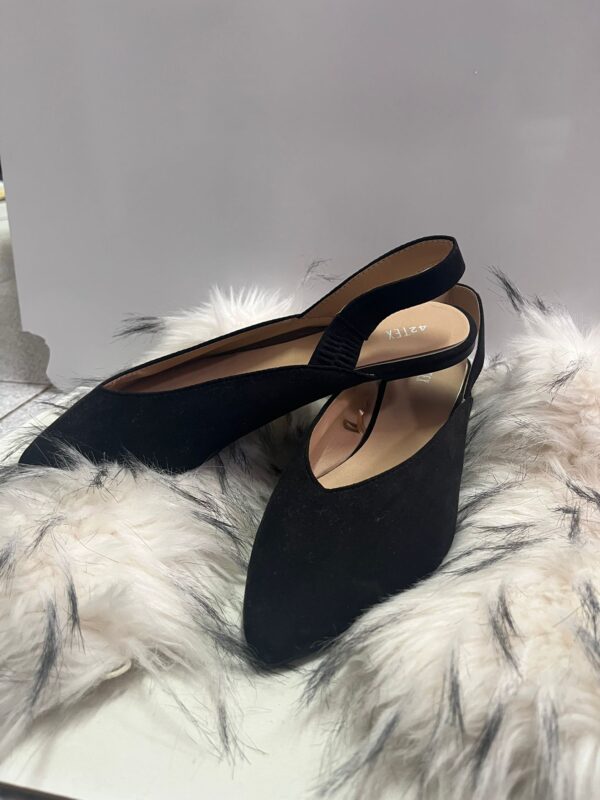 Zapatos Marypaz Plataforma de Ante Negro con Tacón Alto