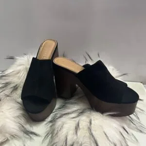 Zuecos Plataforma Negros Marypaz Talla 39
