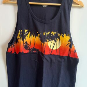 Camiseta sin mangas Old Navy atardecer palmeras