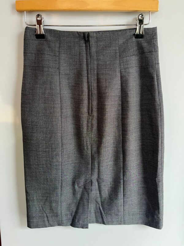 Falda lápiz gris H&M clásica – Talla S