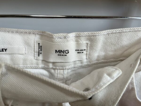Falda vaquera blanca con flecos MNG Denim - Imagen 2