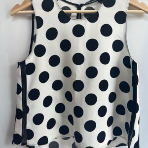 Blusa sin mangas de lunares grandes Zara