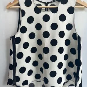 Blusa sin mangas de lunares grandes Zara
