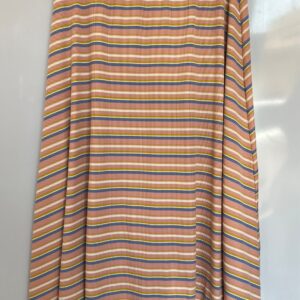 Falda midi a rayas multicolor Olivaceous