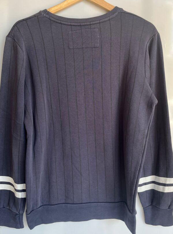 Sudadera azul de rayas "Courage to Fall" - Imagen 2