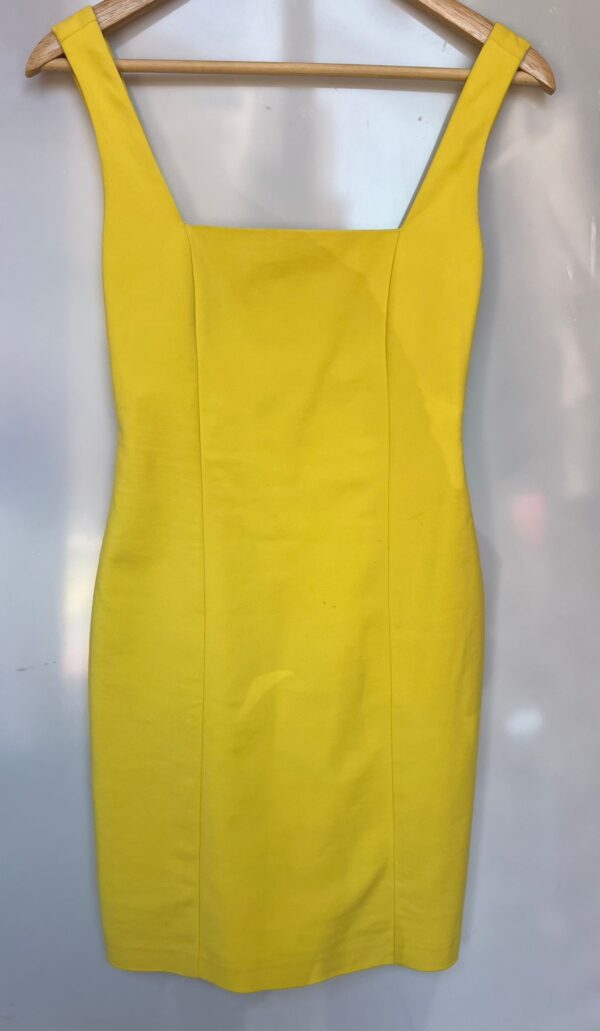 Vestido ajustado amarillo ZARA TRF - Imagen 2
