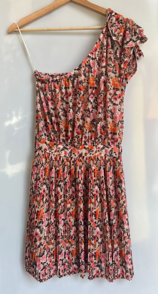 Vestido floral vuelo plisado (S) Mango - Imagen 3