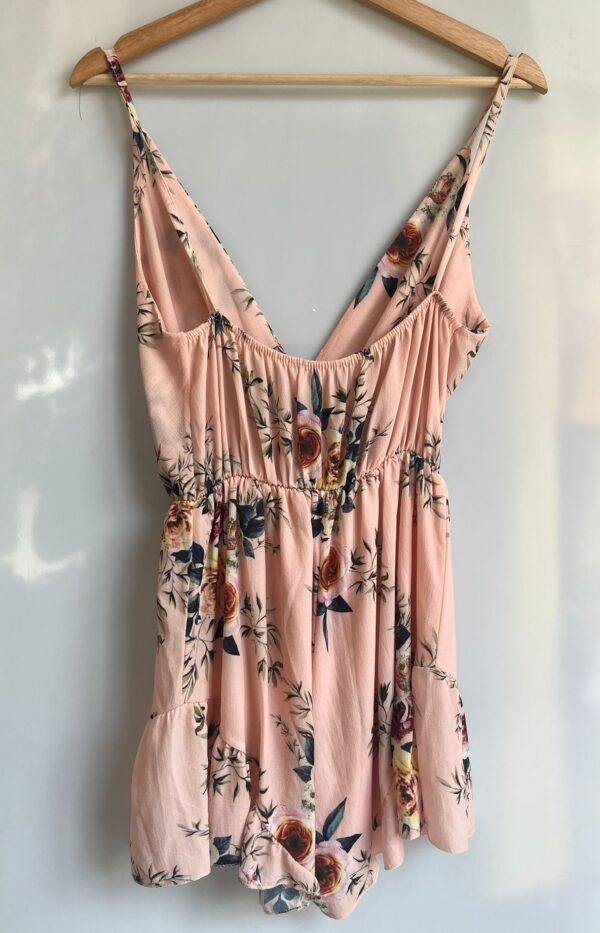 Vestido floral corto con escote cruzado - Imagen 2