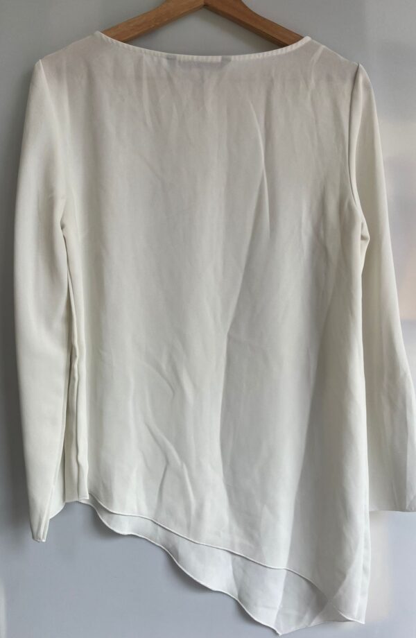 Blusa blanca de manga larga (Zara Basic) - Imagen 3