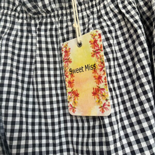 Blusa de cuadros vichy hombros caídos - Imagen 3