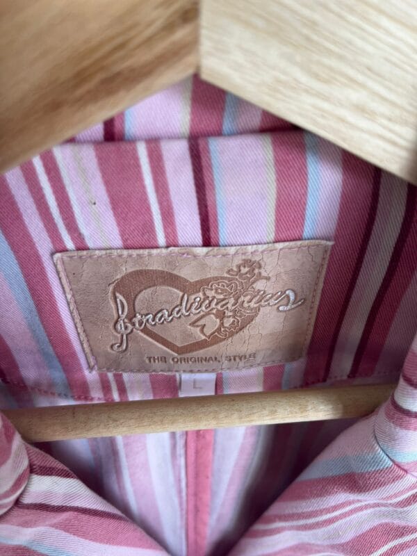 Blazer de rayas rosa pastel - Stradivarius - Imagen 3