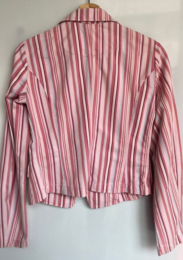 Blazer de rayas rosa pastel - Stradivarius - Imagen 2