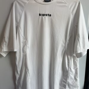 Camiseta deportiva blanca Kipsta con dorsal 8