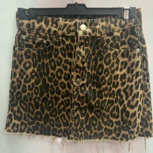 Minifalda vaquera leopardo Zara TRF | Moda de segunda mano